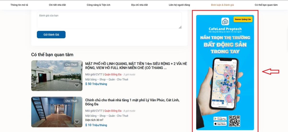 quảng cáo bất động sản